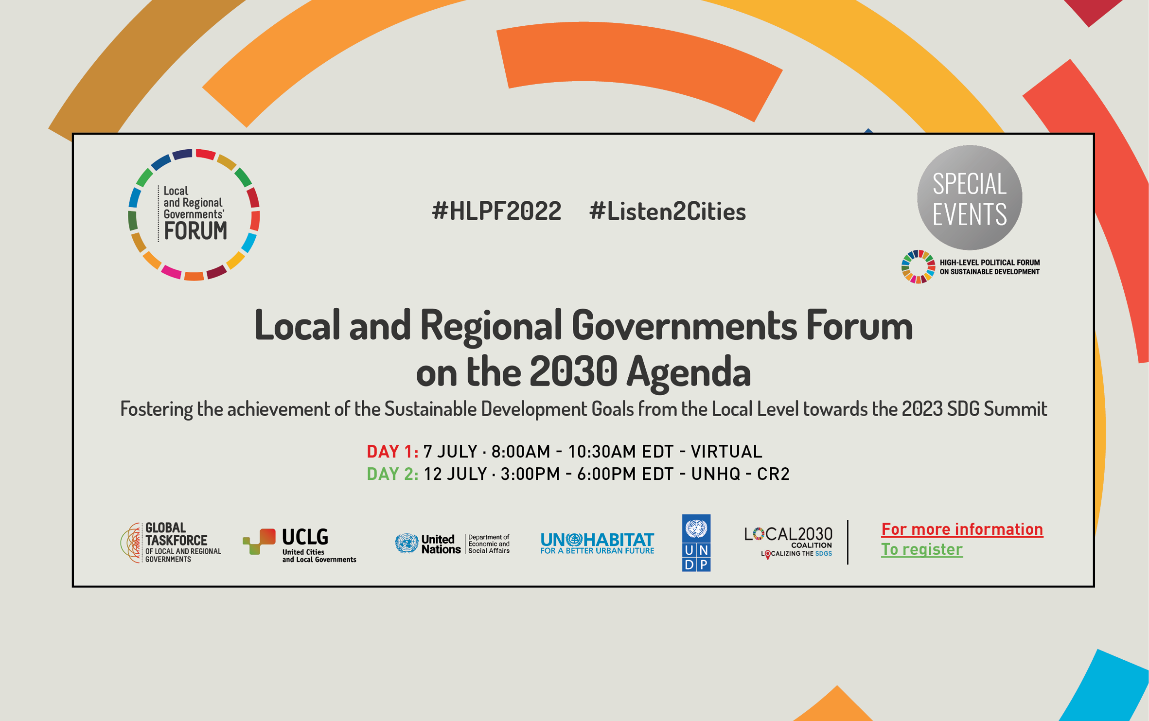 Local And Regional Governments At The 22 United Nations High Level Political Forum Hlpf Uclg