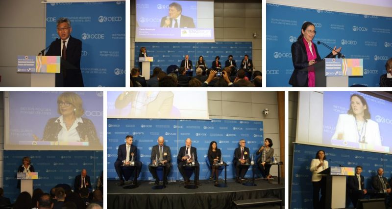 Collage of various pictures of the speakers and panelists during the SNG WOFI 3rd Edition Launch Conference in October 2022 in Paris