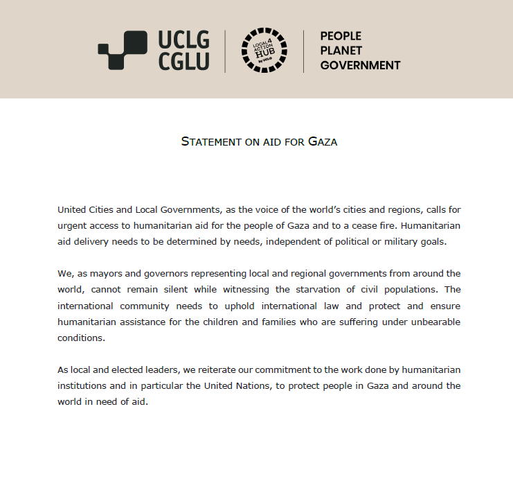 Declaration Gaza UCLG